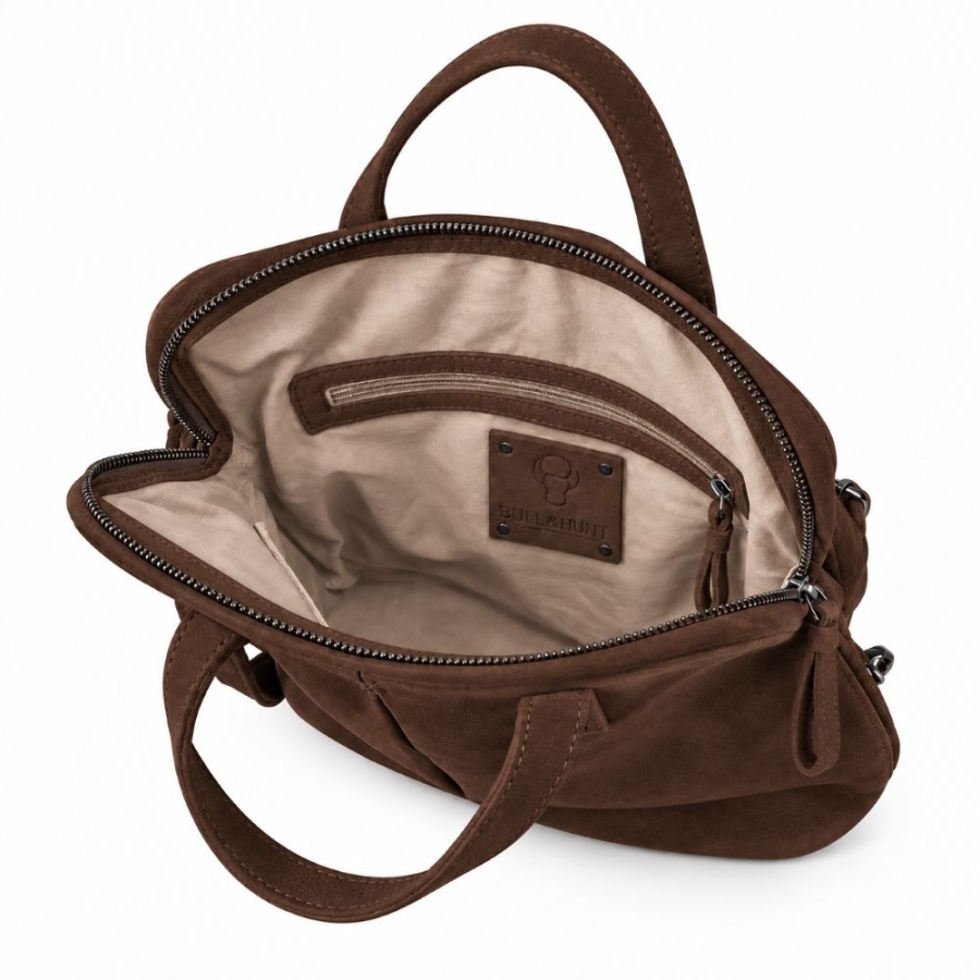 LITTLE BACKPACK SUEDE BROWN